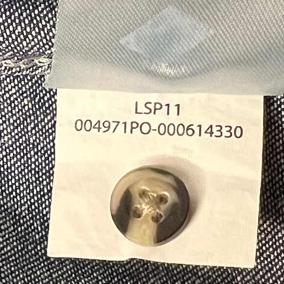 Port & Company Ladies XL Denim Button-Up Shirt Short Sleeve Casual 100% Cotton - Picture 10 of 14